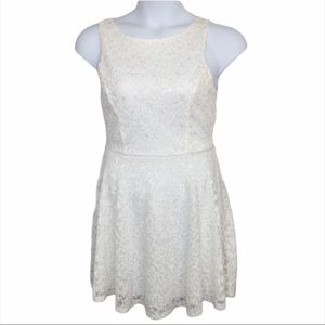 🆕Speechless Ivory  Sequined Fit & Flare Dress